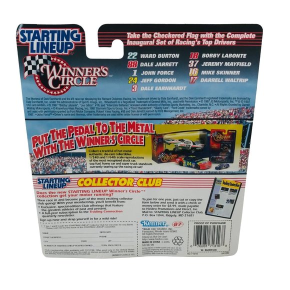 Vintage Starting Lineup Ward Burton Figure Winners Circle 1997 With Card New - Picture 2 of 10